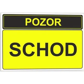 Značení Traiva s.r.o. Pozor - Schod Verze: Plast 210 x 148 mm (A5) tl. 0.5 mm - Kód: 02069
