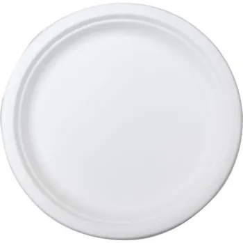 Jednorázové nádobí VIBAL Talíř kulatý z cukrové třtiny, BIO 26cm 125ks/4bal