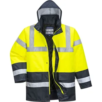 pracovní bunda PORTWEST Bunda Contrast Traffic S466 Hi-Vis, zateplená, nepromokavá, reflexní POR-S466YER6XL Žlutá 6XL