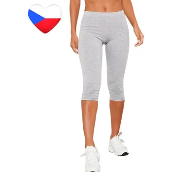 Dámské legíny Funkční 3/4 legíny české výroby ve všech velikostech - šedý melír XL