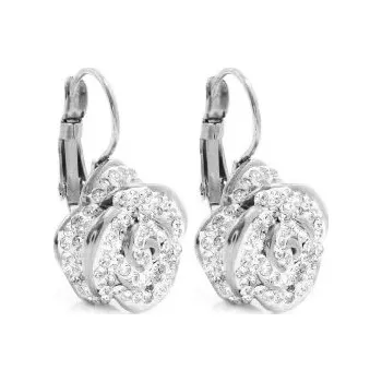 Náušnice Prosperk Náušnice ocelové růže s krystalky S2986