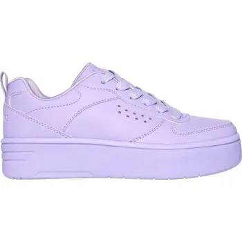Dívčí tenisky Dívčí vycházková obuv Skechers COURT HIGH - COLOR ZONE 32 Fialová