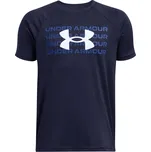 Dětské Tričko s krátkým rukávem UNDER ARMOUR UA B TECH WM LOGO SS 1386819-410 – Tmavě modrá 149-160