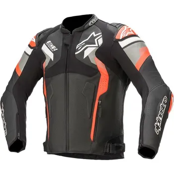 Moto bunda Bunda ATEM 4 2022, ALPINESTARS (černá/šedá/červená fluo) - 2XL