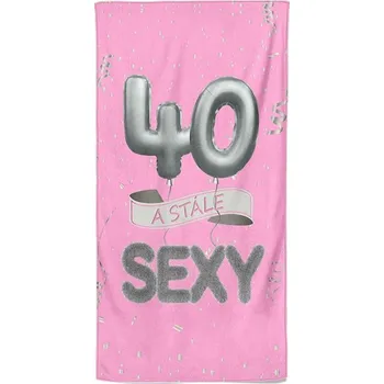 Osuška 140 x 70 cm - Stále sexy 40 - růžová
