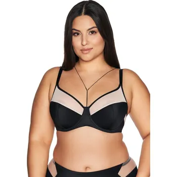 Podprsenka Černá polovyztužená podprsenka Ava 2135 Velikost: 75H