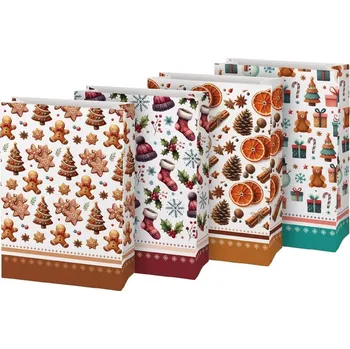 MFP sáček papírový vánoční KRAFT 3 26x36x12cm mix 5252804