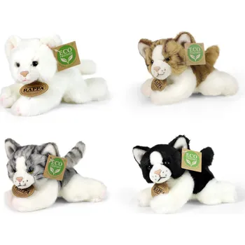 plyšák Rappa Plyšová ležící kočka 17 cm mix barev