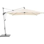 Glatz Boční slunečník Sombrano S+, Glatz, čtvercový 350x350 cm (3,5x3,5 m), hliníkový rám antracitový (anthracite), potah polyester 250 g/m2 barva šedobéžová (taupe)