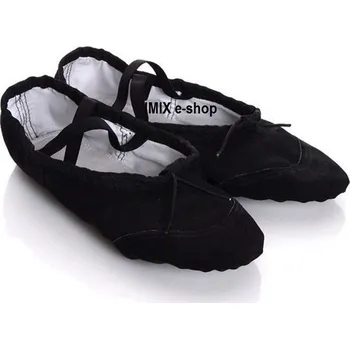 Dětská sálová obuv Dětské taneční cvičky látkové Černá 31 (délka chodidla 19,5 cm)