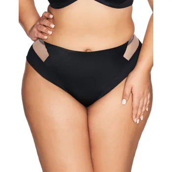 Kalhotky Černé kalhotky s průsvitnými vsadkami Ava 2136 Velikost: L