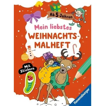 První čtění Mein liebstes Weihnachtsmalheft mit Stickern ab 5 - De Klerk Roger