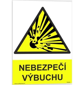 Traiva s.r.o. Nebezpečí výbuchu Verze: Plast 210 x 297 mm (A4) tl. 0.5 mm - Kód: 08668