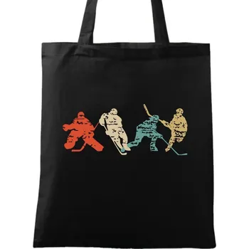 Bavlněná taška Hokejový tým Hockey team (Barva: Černá)