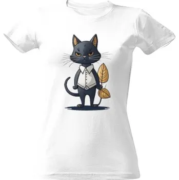 Dámské tričko Tričko s potiskem Kočka v triku dámské