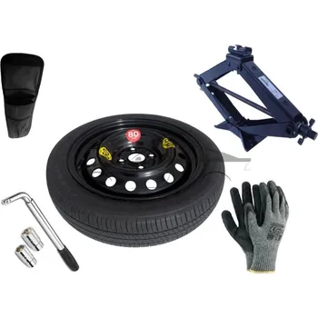 Plechové kolo Sada - Dojezdové kolo HYUNDAI i20 I R15 4x100x54,1 + gola klíč + hever + obal na hever