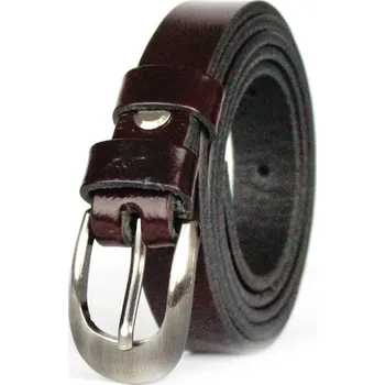 Opasek Dámský kožený pásek DM-1,5-21-64 tmavě bordó s odleskem, VELIKOST 85
