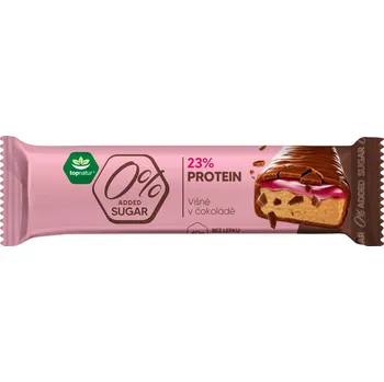 Čokoládová tyčinka Tyčinka proteinová višně v čok. bez přid. cukru 40g TOPNATUR
