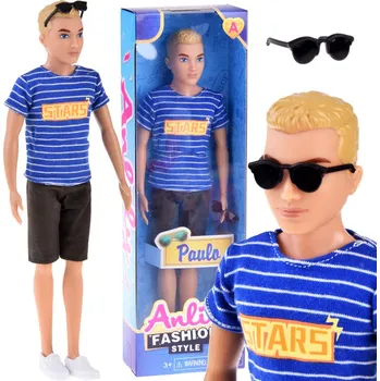 Panenka Mamido Anlily Stylový panáček v moderním tričku s proužky a kraťasy