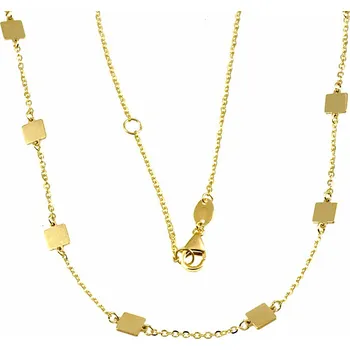 Náhrdelník ŠPERKY-NM, Zlatý náhrdelník se čtverečky 1032 Délka náhrdelníku: 45 cm