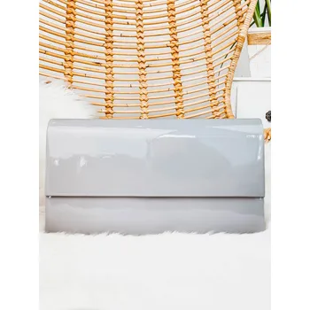 Kabelka Dámské psaníčko - P0500 LAK ŠEDÁ, VELIKOST UNI