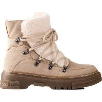 Dívčí sněhule Dámské béžové sněhule s kožešinkou GD-TL35LT.BE Velikost: 37