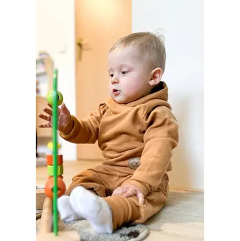 Dívčí mikina Kulišárny Mikina wafle MUSTARD VELIKOST: 86