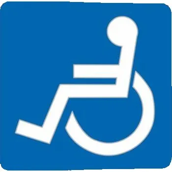 Značení Traiva s.r.o. Bezbariérový přístup - symbol Verze: Plast 90 x 90 mm tl. 0.5 mm - Kód: 03259