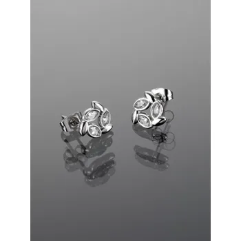 Náušnice Prosperk Náušnice z oceli kapičky v kruhu S2643