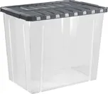 Tontarelli Úložný box s otevíracím víkem LINEA DOUBLE 80 l transparent/sv.modrá 8034559AS1 8034559AS1