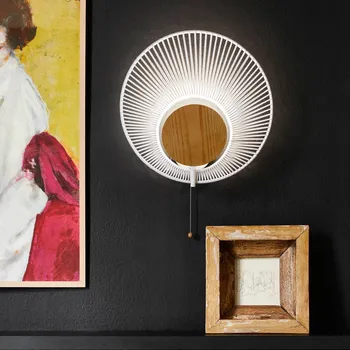 Lampička Forestier Oyster designové nástěnné světlo, bílá bílá, světlé dřevo 1 x 60 W - Doprava zdarma