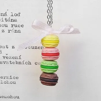 Řetízek Prosperk Řetízek s přívěskem Fimo - barevné makronky S2518