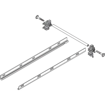 Nábytkové kování BLUM Stabilizace boční Tandembox Antaro 450 mm horní montáž