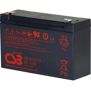 Záložní baterie CSB Battery akumulátor CSB GP6120 F2 (6V/12Ah)
