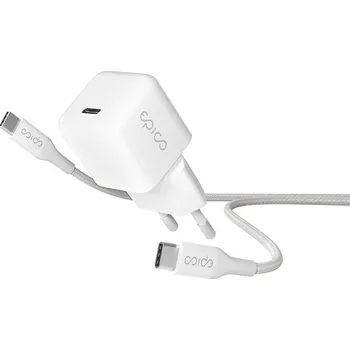Epico 30W GaN Charger Bundle with 1.2m USB-C cable - bílá
