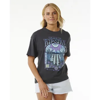 Pánské tričko Tričko Rip Curl SLOW DOWN HERITAGE TEE Washed Black velikost L