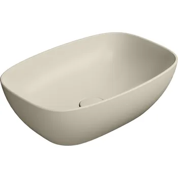 NUBES keramické umyvadlo na desku 50x35cm, creta mat