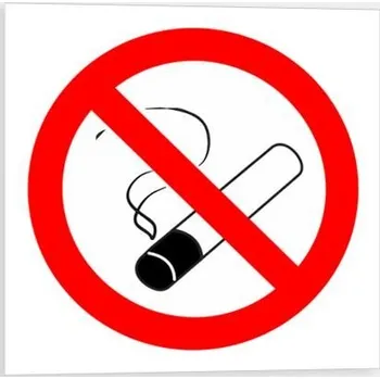 Značení Traiva s.r.o. Zákaz kouření - symbol Verze: Samolepka 92 x 92 mm tl. 0.1 mm - Kód: 01564
