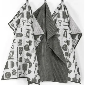 Utěrka Utěrky v sadě 3 ks z mikrovlákna 48x40 cm Essential - Tiseco Home Studio ID_1521918