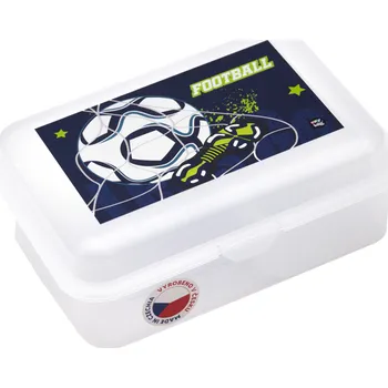 Oxybag Box na svačinu s přihrádkou 18,5 x 13,5 x 7 cm, Fotbal