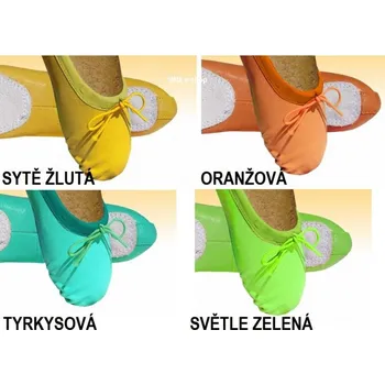 Dámská sálová obuv Taneční piškoty celokožené - více barev Černá 36 (délka chodidla 22,5 cm) Dělená