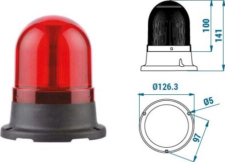 LED maják 100 mm TERMSB06