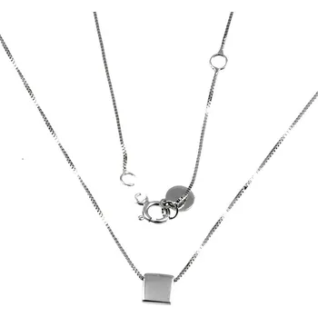 Náhrdelník ŠPERKY-NM, Zlatý náhrdelník se čtverečkem 1038 Délka náhrdelníku: 42 cm