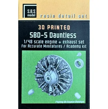 Plastikový model S.B.S model 1/48 SBD-5 Dauntless Engine & Exhaust set