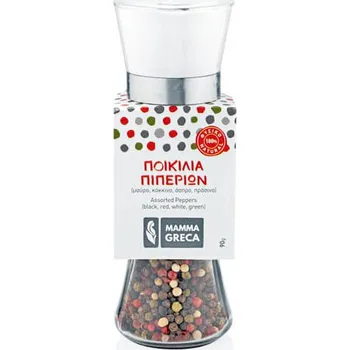 Koření Mamma Greca čtyři druhy pepře v mlýnku 90g