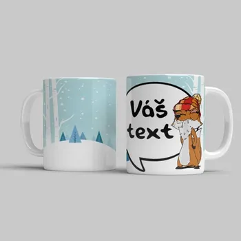 Hrnek Lišák [Váš text] - Růžová