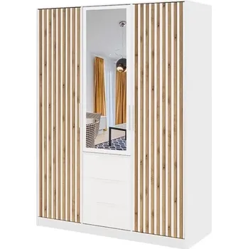 Šatní skříň ArtStol Šatní skříň BALI LUX D3 | bílá/dub wotan