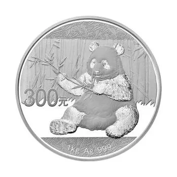 1 kilogram stříbrná mince China Panda 2017 proof