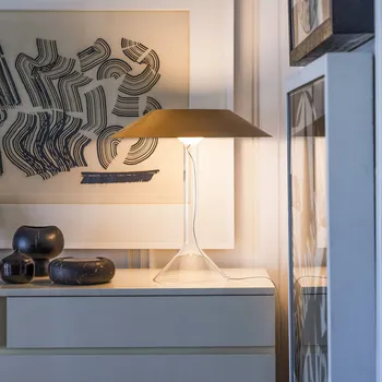 Lampička Foscarini LED stolní lampa Chapeaux M, okrově žlutá - Délka kabelu 155 cm žlutá, čirá 1 x 7,5 W LED - Doprava zdarma