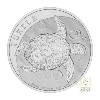 1 unce stříbrná mince Niue želva 2022
